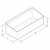 Azar Displays Clear Plastic Adjustable Divider Bin for Pegboard or Slatwall. Acrylic Storage Open Container 556116-1PK-W3D